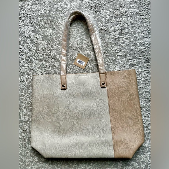Ulta Beauty Cream and Beige Two-Tone Tote - Picture 2 of 6